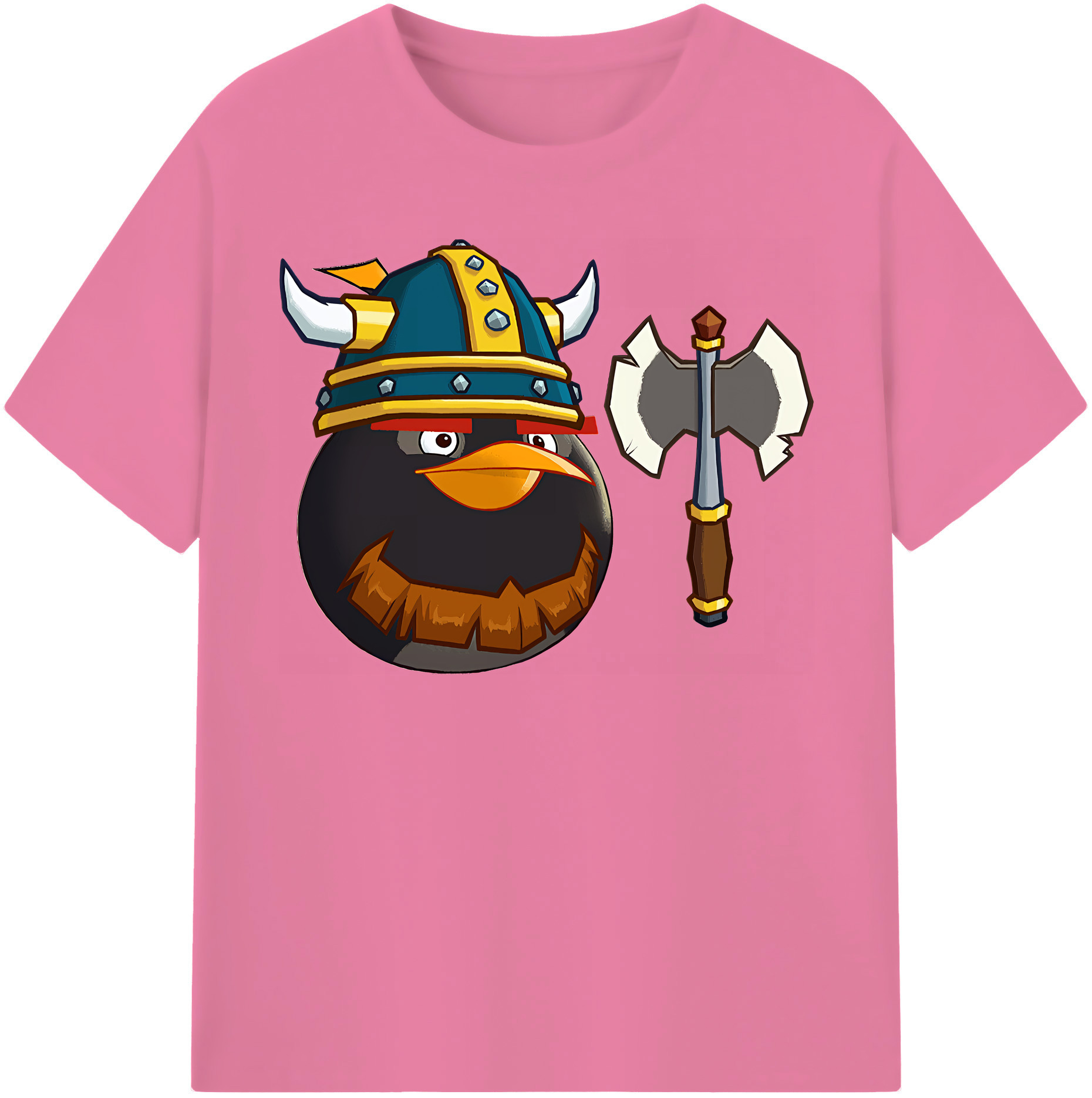 （画像用） Angry Birds アングリーバード 綿100％半袖Tシャツ（フロントプリント）